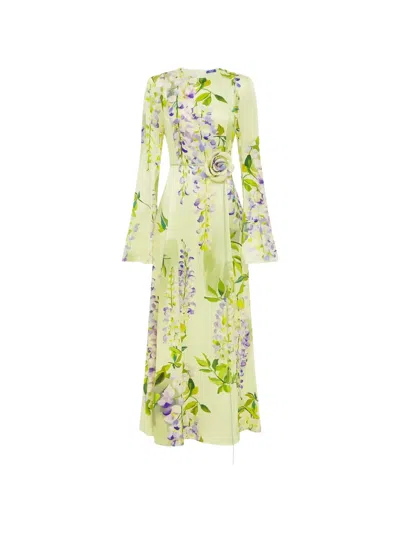 Leo Lin Francesca Floral Maxi Dress In Multi