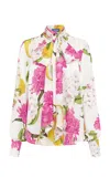 Leo Lin Freya Silk Shirt In Pink
