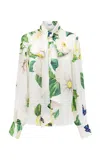Leo Lin Freya Tie-detailed Silk Top In White