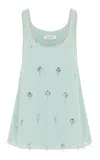 Leo Lin Helaine Embellished Top In Green