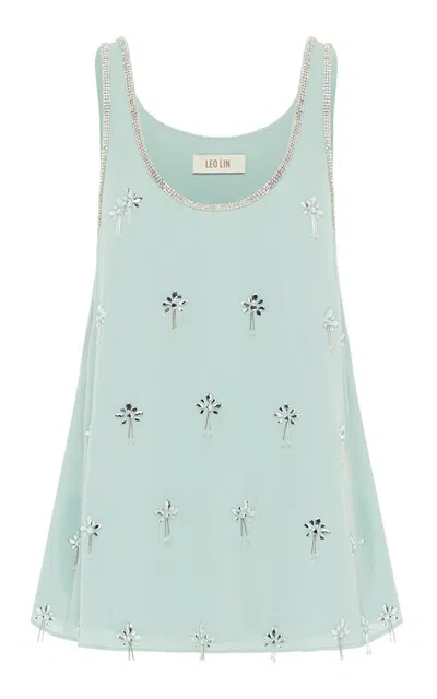 Leo Lin Helaine Embellished Top In Green