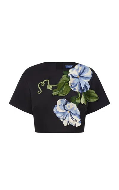 Leo Lin Indie Printed Top In Black