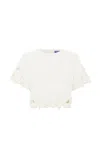 Leo Lin Indie Sleeve Top In White