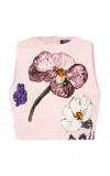 Leo Lin Iris Embellished Top In Pink