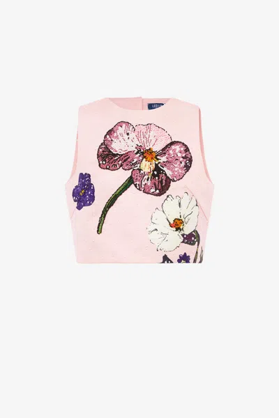 Leo Lin Iris Embellished Top - Wildbloom