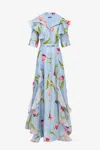 Leo Lin Moda Operandi In Tulip Print In Blue