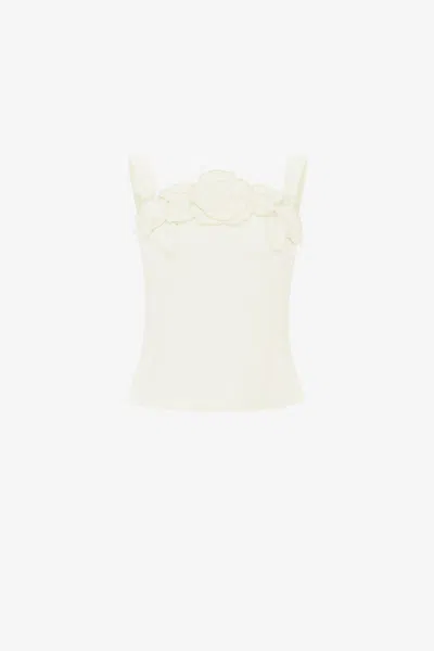 Leo Lin Isadora Appliqué Top - Vanilla