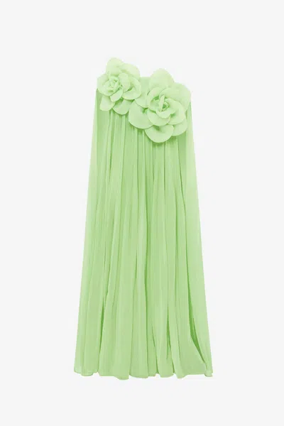 Leo Lin Jaclyn Draped Floor Length Dress - Juniper Green