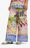 Leo Lin Jamie Wide Leg Pants In Multi