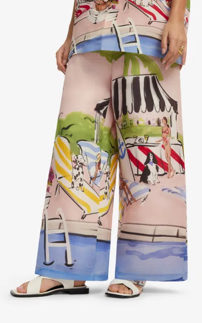 Leo Lin Jamie Wide Leg Pants In Multi