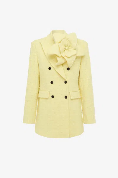 Leo Lin Jazlyn Tweed Blazer - Sorbet Yellow