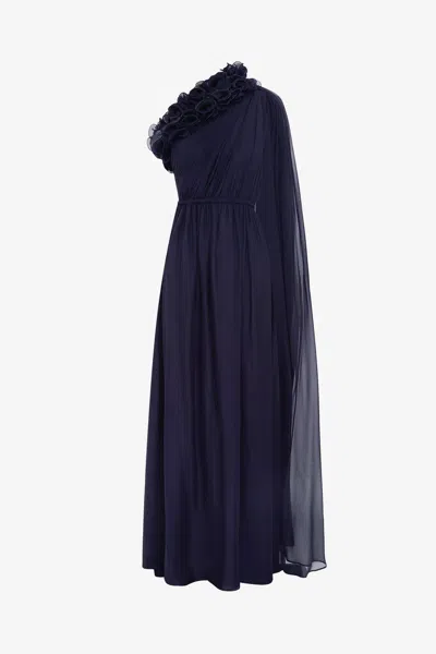 Leo Lin Jenni One Shoulder Maxi Dress - Indigo