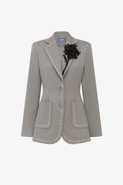 Leo Lin Jillian Blazer - Steel In Metallic