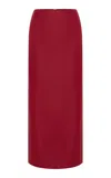 Leo Lin Jing Silk Maxi Skirt In Red