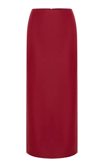 Leo Lin Jing Silk Maxi Skirt In Red