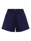 Leo Lin Josie Pleated Shorts In Blue