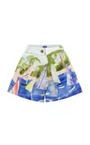Leo Lin Josie Silk Shorts In Animal Print
