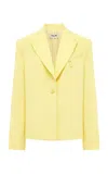 Leo Lin Jovanna Crepe Blazer In Yellow