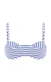 Leo Lin Julia Striped Bralette In Blue