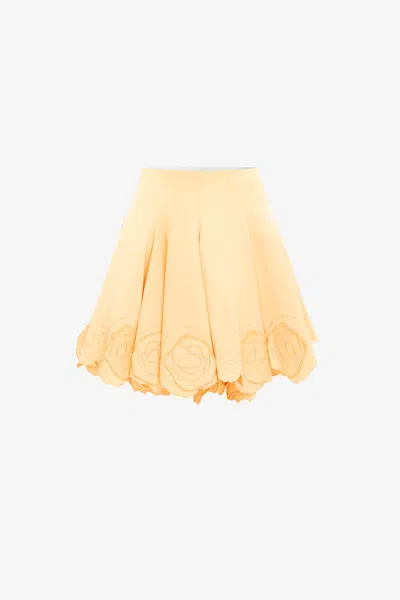 Leo Lin Kaity Appliqué Skirt - Butter In Orange