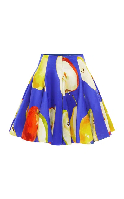 Leo Lin Kaity Linen-silk Skirt
