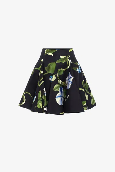 Leo Lin Kaity Skirt - Vine Print In Ebony