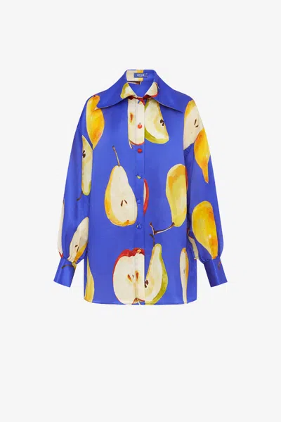 Leo Lin Kathleen Linen Blouse - Pear Print