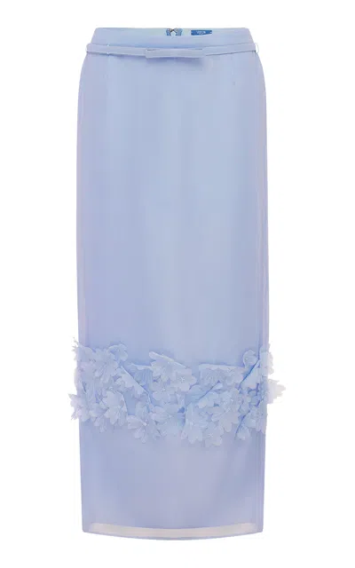 Leo Lin Kyra Petal Maxi Skirt - Periwinkle In Purple