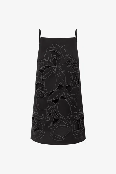 Leo Lin Leia Appliqué Mini Dress - Ebony