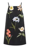Leo Lin Leia Embroidered Mini Dress In Black
