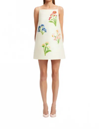 Leo Lin Leia Wool Mini Dress In Wildflower In Multi