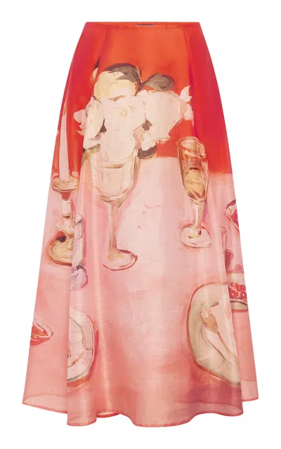 Leo Lin Leila Midi Skirt - Aperitivo Print In Animal Print