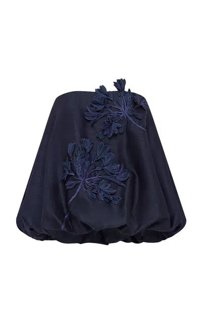 Leo Lin Leonie Applique Bustier Top - Midnight In Blue