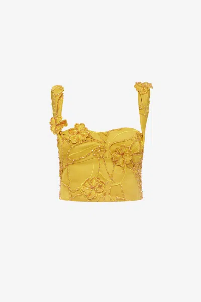 Leo Lin Lexi Embellished Top - Opulence In Yellow