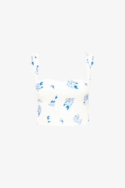 Leo Lin Lexi Top - Ditsy Floral Print In Snow