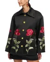 Leo Lin Leyna Embroidered Jacket In Black