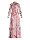 Leo Lin Lilith Button-front Chiffon Maxi Dress In Pink