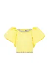 Leo Lin Lucia Embellished Top In Yellow