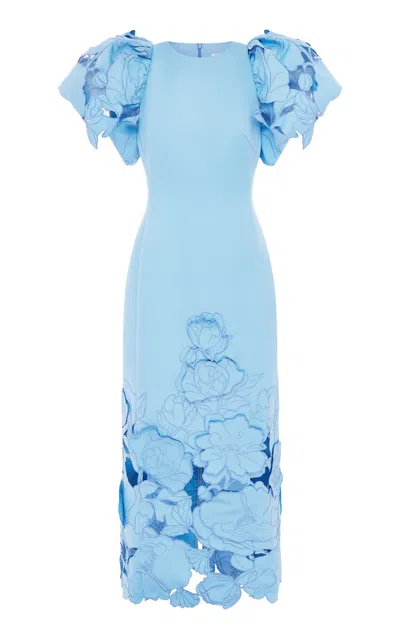 Leo Lin Lucinda Appliqué Maxi Dress In Blue