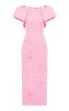 Leo Lin Lucinda Puff-sleeve Maxi Dress In Pink