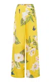 Leo Lin Luisa Linen Wide-leg Pants In Yellow