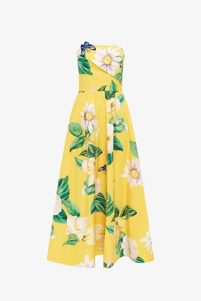 Leo Lin Lynn Bustier Midi Dress - Joie Print In Sunshine In Multi