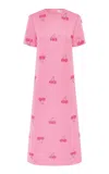 Leo Lin Manon Embellished Shirt Midi Dress In Pink