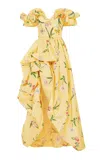 Leo Lin Maxime Voluminous Gown In Yellow