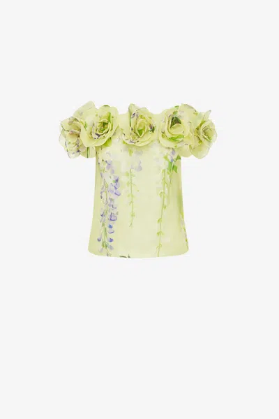Leo Lin Mckayla Off-shoulder Top - Wisteria Print
