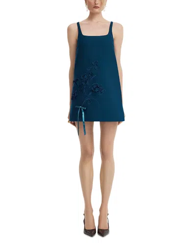 Leo Lin Mila Applique Mini Dress In Blue