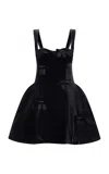 Leo Lin Ariel Velvet Bow-embellished Mini Dress In Multi