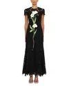 Leo Lin Monique Embroidered Lace Maxi Dress In Ebony