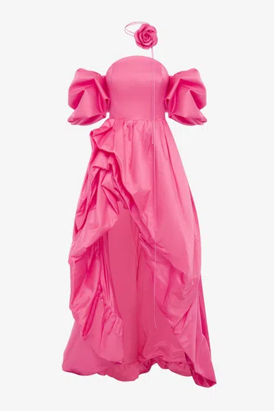 Leo Lin Myriam Voluminous Gown - Fuchsia