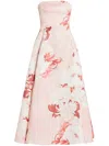 Leo Lin Nora Floral Crepe Maxi Dress In Pink